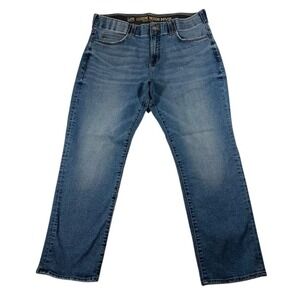 Lee Extreme Motion MVP Jeans Mens 36x29 Blue Athletic Tapered Stretch Denim